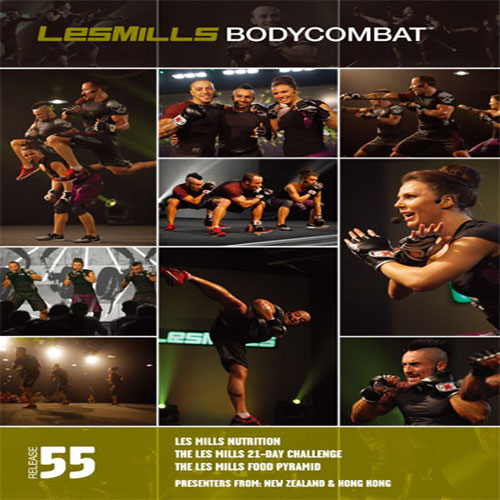 Les Mills BODYCOMBAT 55 DVD, CD, Notes BODYCOMBAT 55 - Click Image to Close