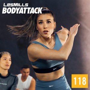 Top Sale LesMills BODYATTACK 118 complete set notes,class+music